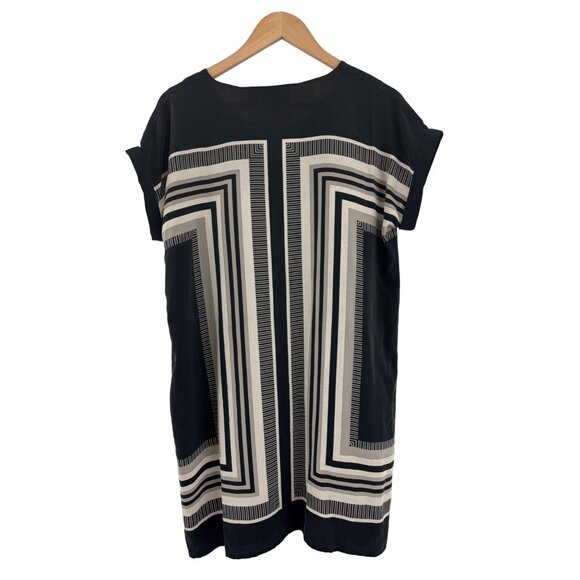 Size 10 CYNTHIA ROWLEY SILK SHIFT DRESS Spring Summer Classy Office Career Party - Picture 8 of 9